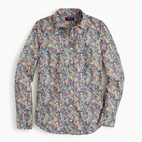 J Crew Perfect shirt in Liberty® elderberry floral - Picture 2 of 6